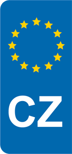 Aufkleber EU-Balken CZ