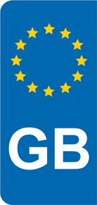 Aufkleber EU-Balken GB