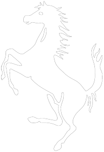 (67aL) Pferd weiß links