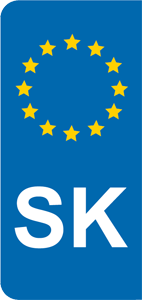Aufkleber EU-Balken SK